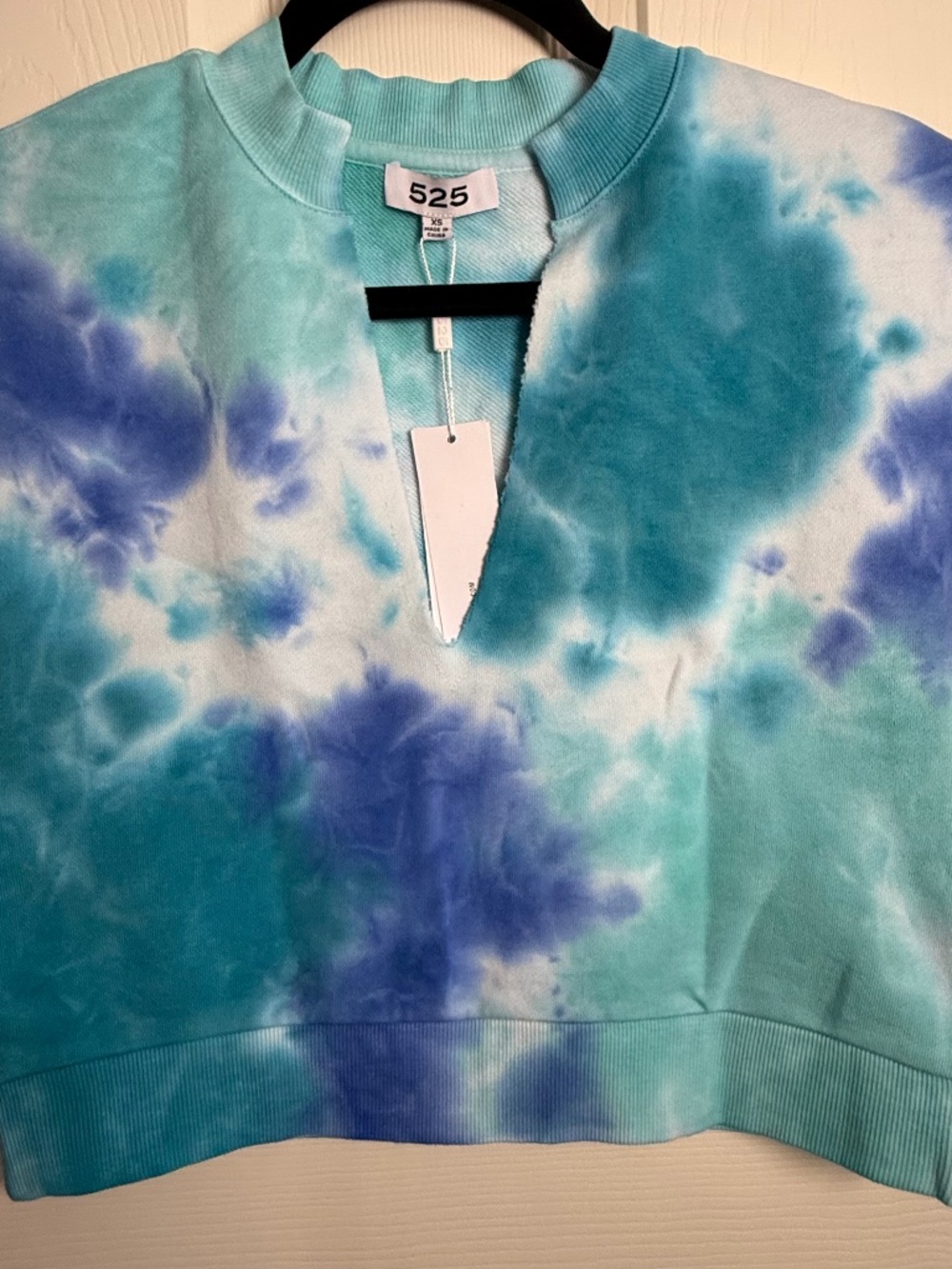 525 America Tie Dye Cropped Sleeveless Knit Top XS NWT